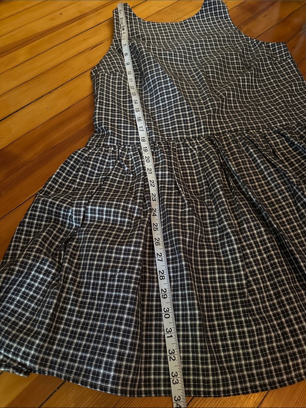 Wild Fable Black & White Plaid Sleeveless Dress